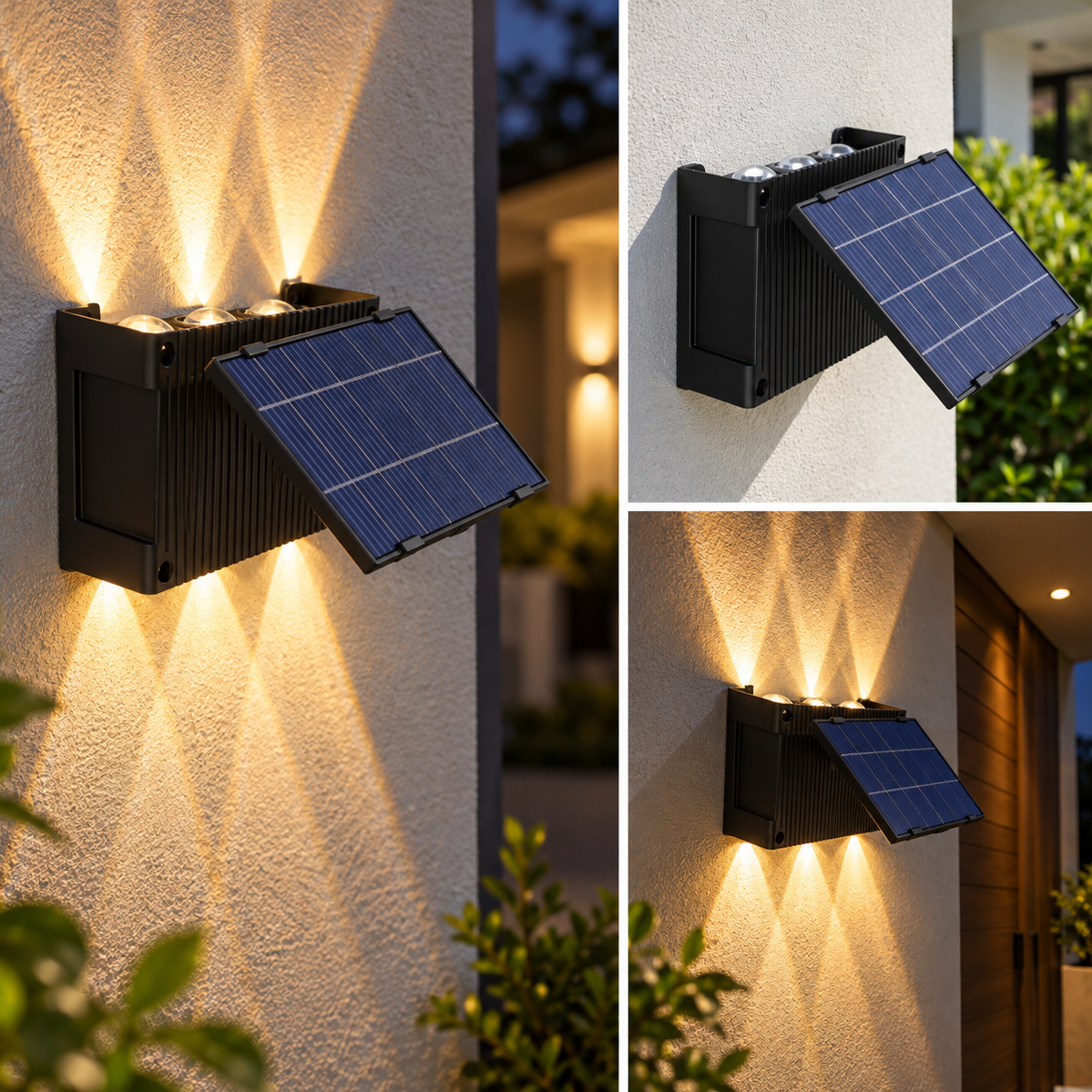 Lámpara solar exterior con 6 LED