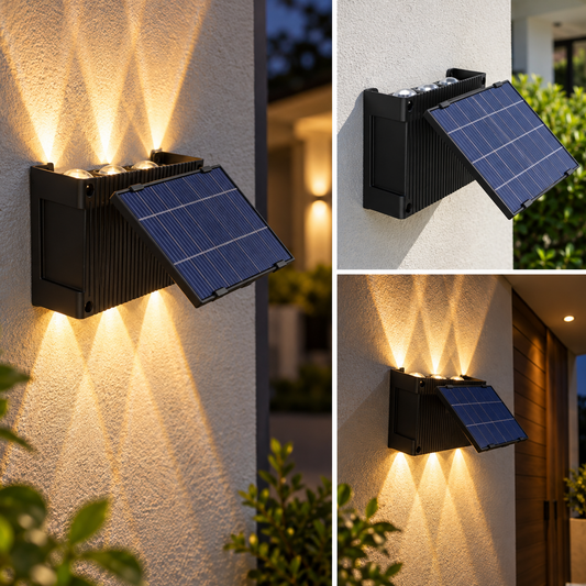 Lámpara solar exterior con 6 LED